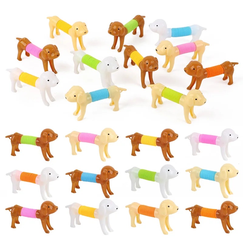 Interactive Squeaky Plush Dog Toy - Jouet pour chien extensible, coloré et